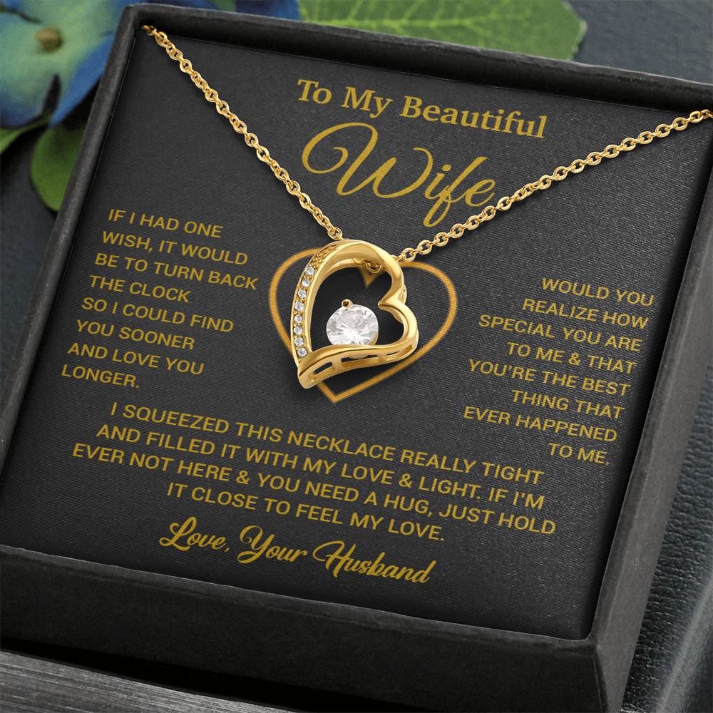 To My Wife Necklace, Gift For Wife, Anniversary Gift For Wife, Necklace For Wife 28_5_Gold