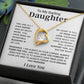To My Darling Daughter Necklace, Gift for Daughter ,Birthday Gift for Her