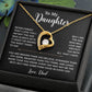 To My Daughter Necklace, Gift for Daughter from Dad, Father Daughter Necklace 2_6_Black