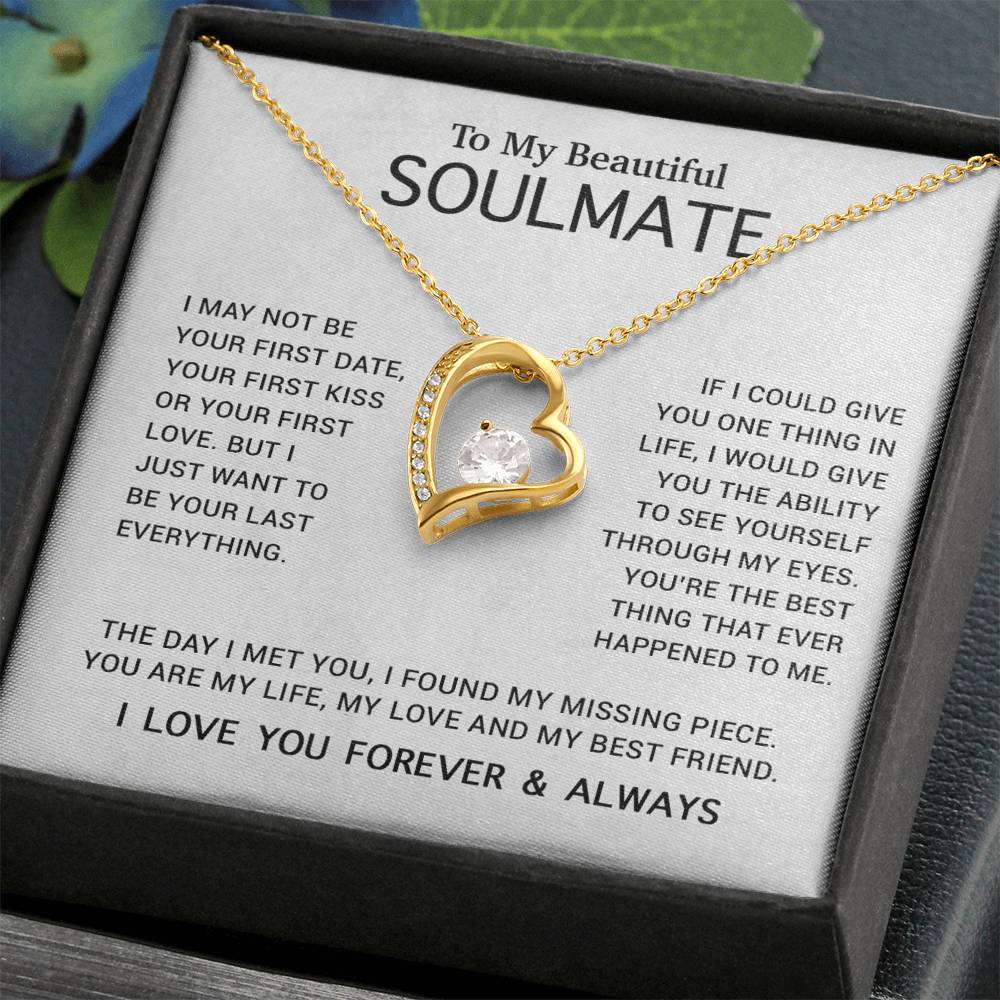 To My Soulmate Necklace, Gift For Soulmate, Anniversary Gift, Birthday Gift 4_5_White