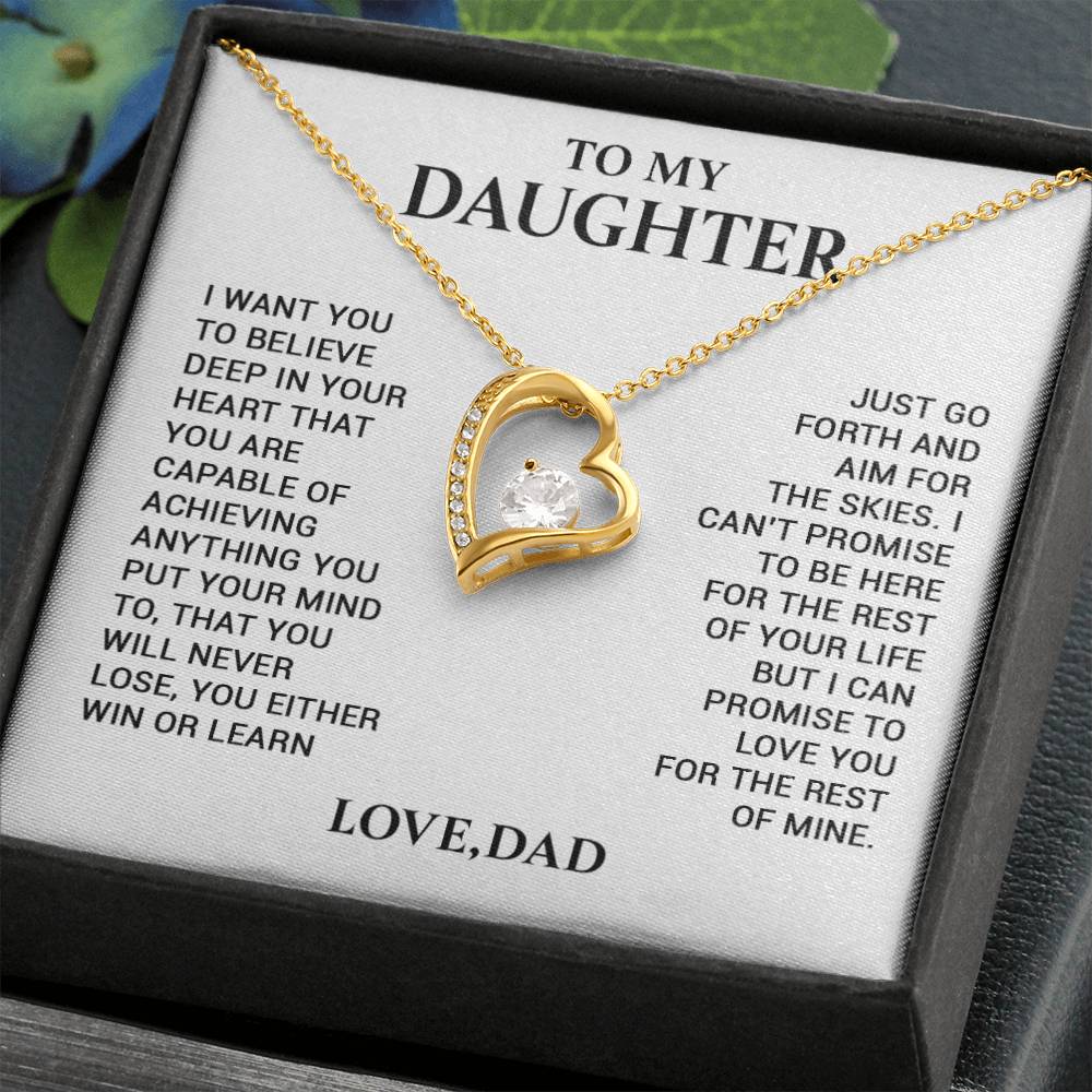 To My Daughter Necklace, Gift for Daughter from Dad, Daughter Father Necklace55