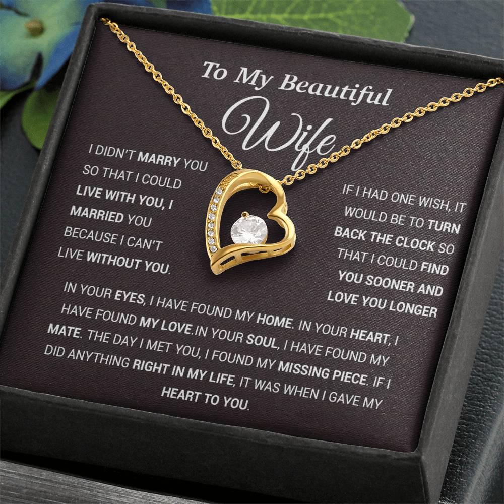 To My Wife Necklace, Gift For Wife, Anniversary Gift For Wife, Christmas Gift 28_11_Tim