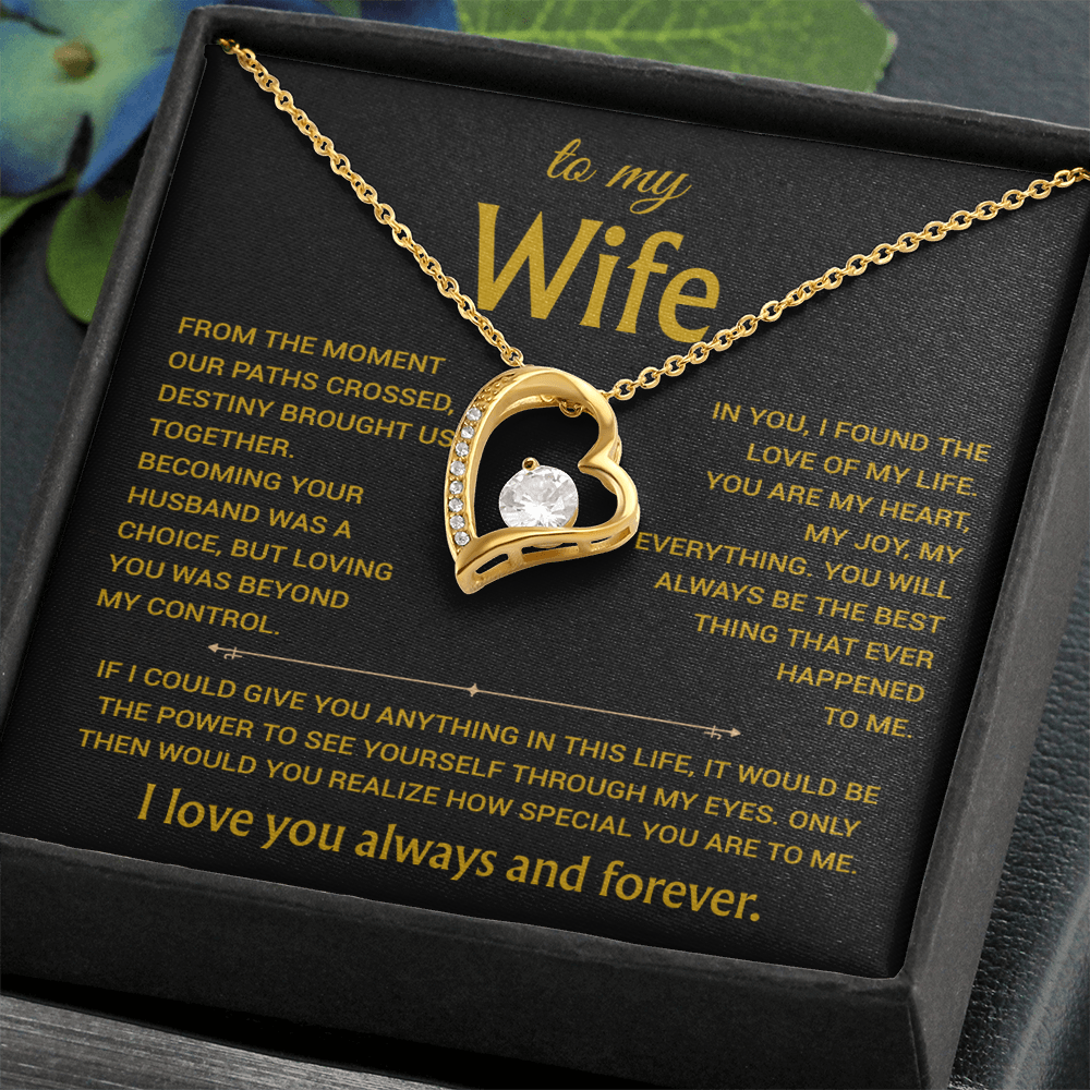 To My Wife Necklace, Christmas Gifts For Women, Anniversary Gift For Wife 6_1_Gold