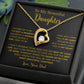 To My Daughter Necklace, Gift for Daughter from Dad, Father Daughter Necklace  22_5_Gold