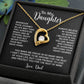 To My Daughter Necklace, Gift for Daughter from Dad, Father Daughter Necklace 3_6_Black