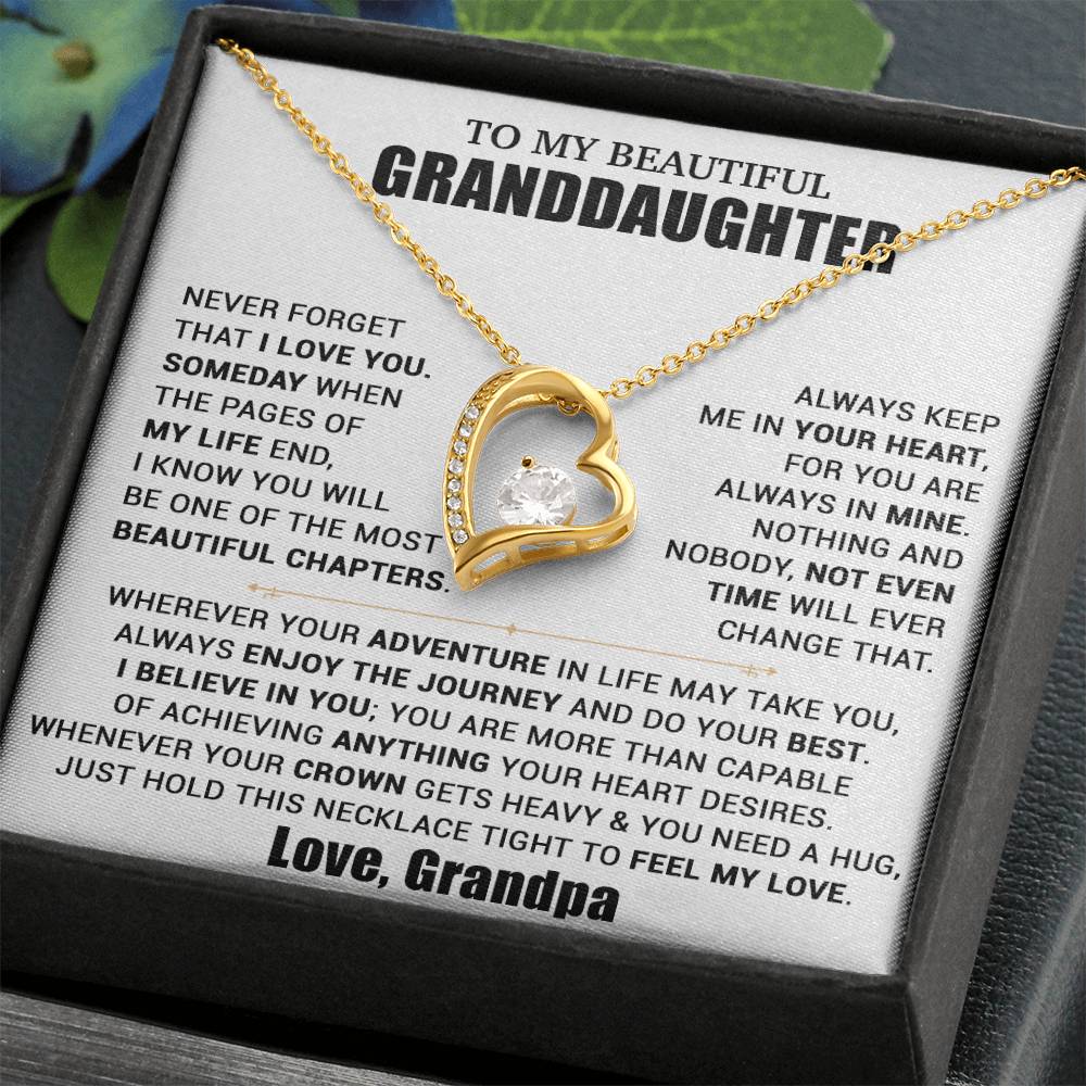To My Granddaughter Necklace, Granddaughter Gift from Grandpa, Christmas Gift 10_10