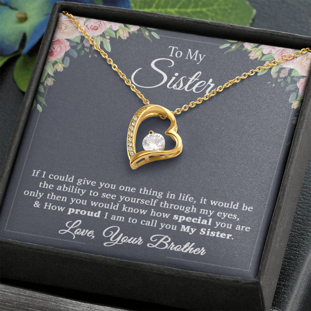 To My Sister Necklace, Brother to Sister, Birthday gift For Sister from Brother 20_11
