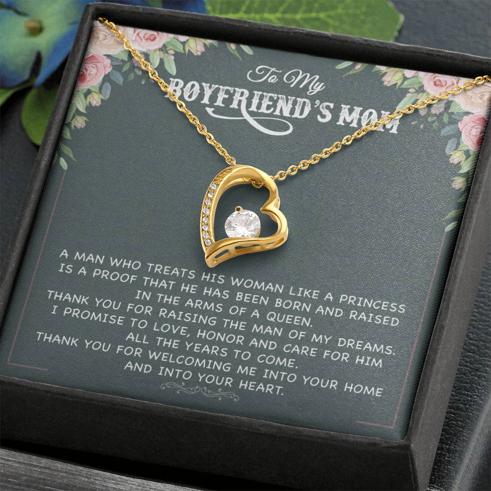 To My Boyfriend's Mom Gift, Boyfriend's Mom Necklace Pendant, Boyfriend's Mom Birthday