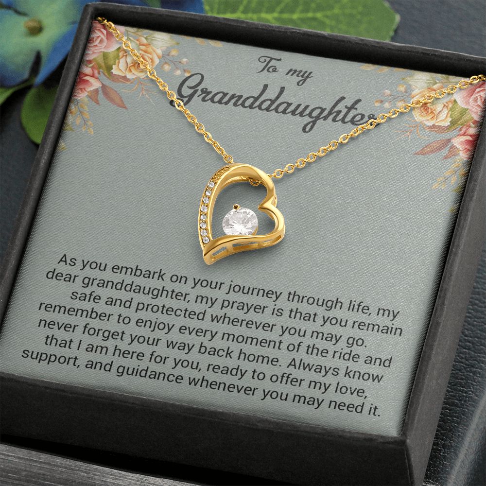 To My Granddaughter Necklace,Granddaughter Necklace, Birthday Gift for Granddaughter