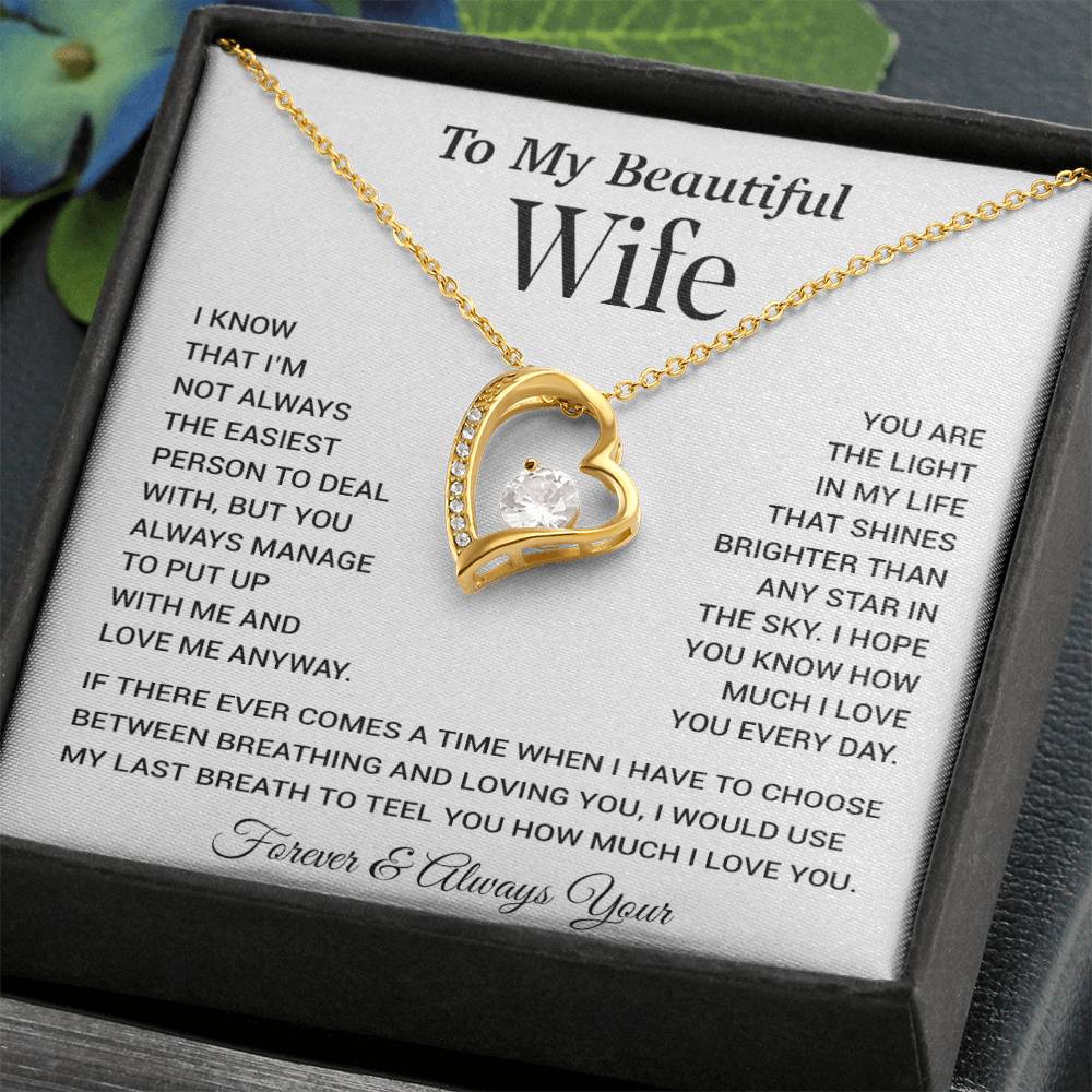 To My Wife Necklace, Gift For Wife, Anniversary Gift For Wife, Christmas Gift 28_11_White