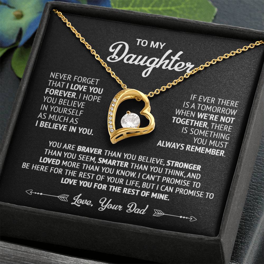 To My Daughter Necklace, Daughter Father Necklace, Daughter Gift From Dad1