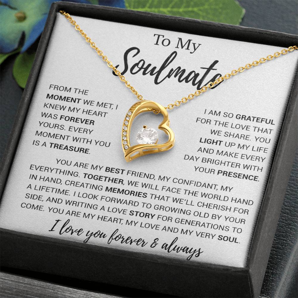 To My Soulmate Necklace, Birthday Gifts For Her, Christmas Gift For Soulmate 30_11_White