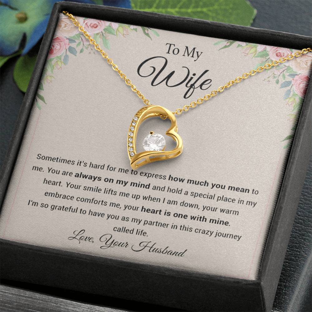 To My Wife Necklace, Wife Christmas Gift, Birthday Gift, Jewelry For My Wife
