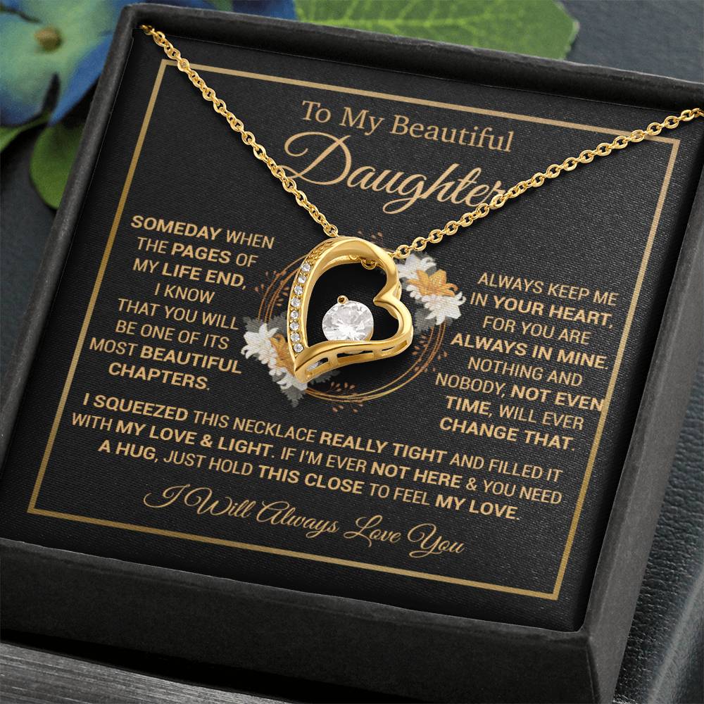 To My Daughter Necklace, Gift for Daughter from Dad,Mom, Daughter Mother Necklace