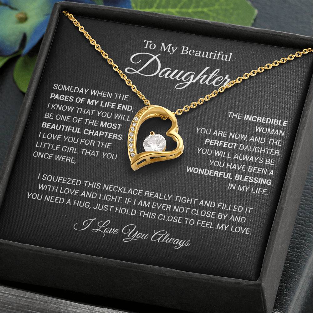 To My Daughter Necklace, Daughter Father Necklace, Daughter Gift From Dad 4_6_Black