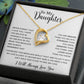 To My Daughter Necklace Gift for Daughter from Dad,Daughter Father Necklace 16_4_White