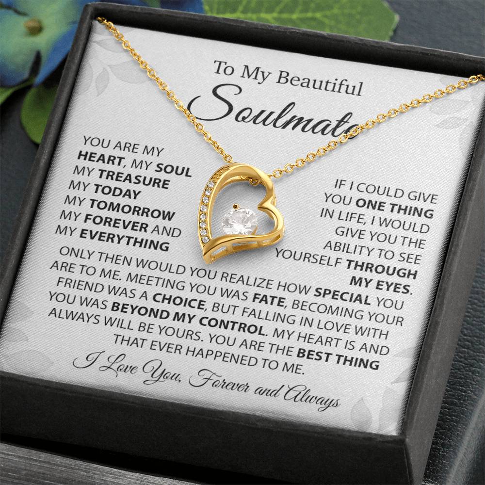 To My Soulmate Necklace, Gift For Wife, Gift For Her, Christmas Gift