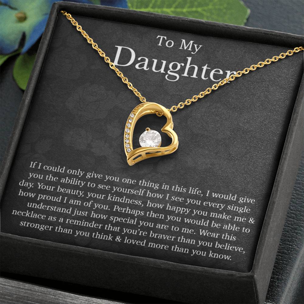 To My Daughter Necklace, Daughter Necklace, Daughter Gift, Daughter Necklace From Dad, Heart Shaped Necklace