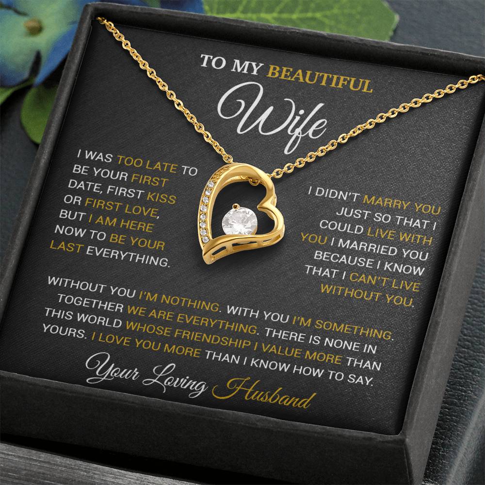 To My Wife Necklace, Christmas Gifts For Wife, Anniversary Cute Gift For Wife 9_9