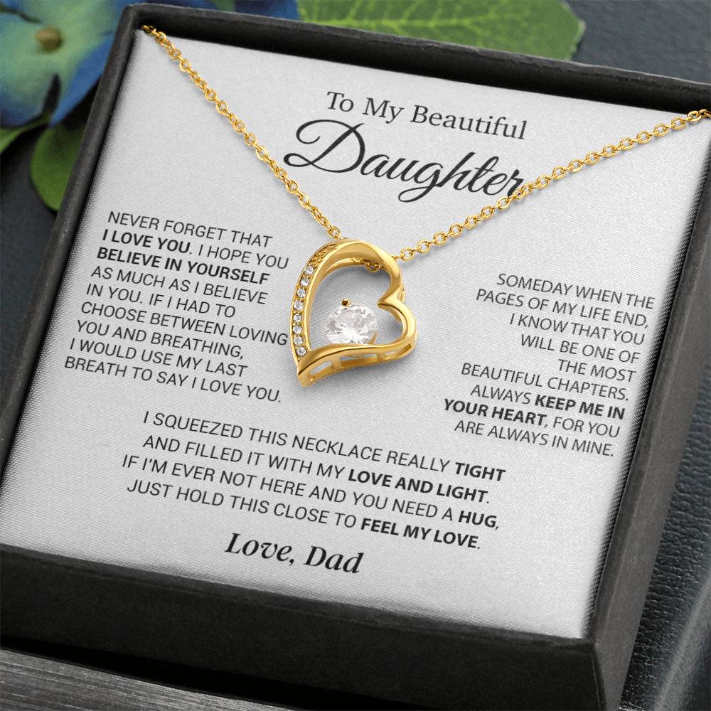 To My Daughter Necklace, Daughter Father Necklace, Daughter Gift From Dad 6_9 New