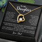 To My Daughter Necklace, Gift for Daughter from Dad, Father Daughter Necklace 18_5_Black