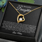 To My Daughter Necklace, Gift for Daughter from mom, Daughter mother Necklace 20_4_Black