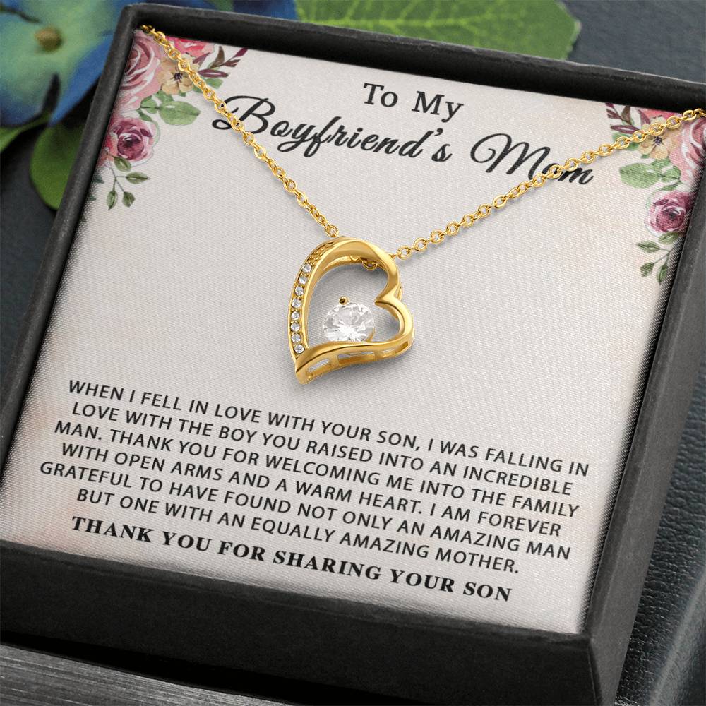 To My Boyfriend's Mom Necklace, For My Boyfriend's Mom, Birthday Gift