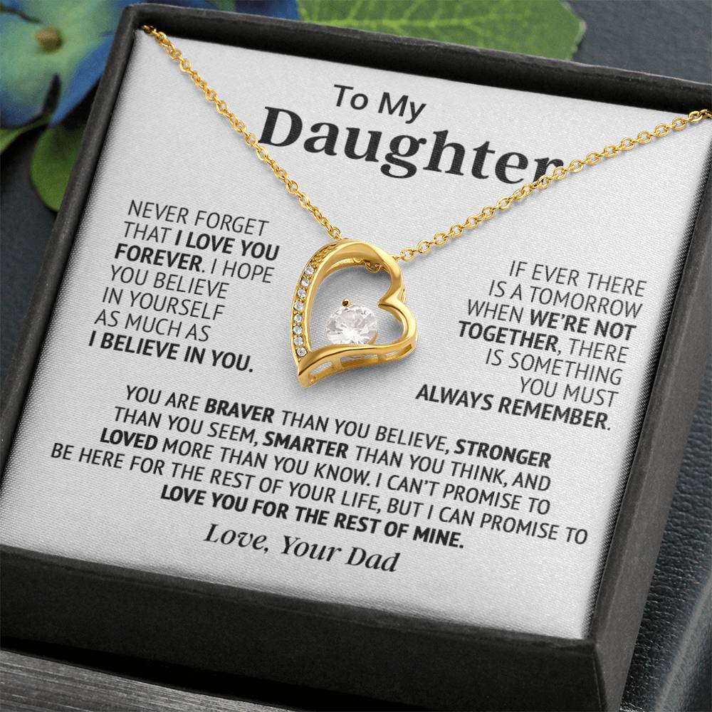 To My Daughter Necklace, Pendant Gift from Dad, Daughter Birthday Holiday Christmas Gift 26_8