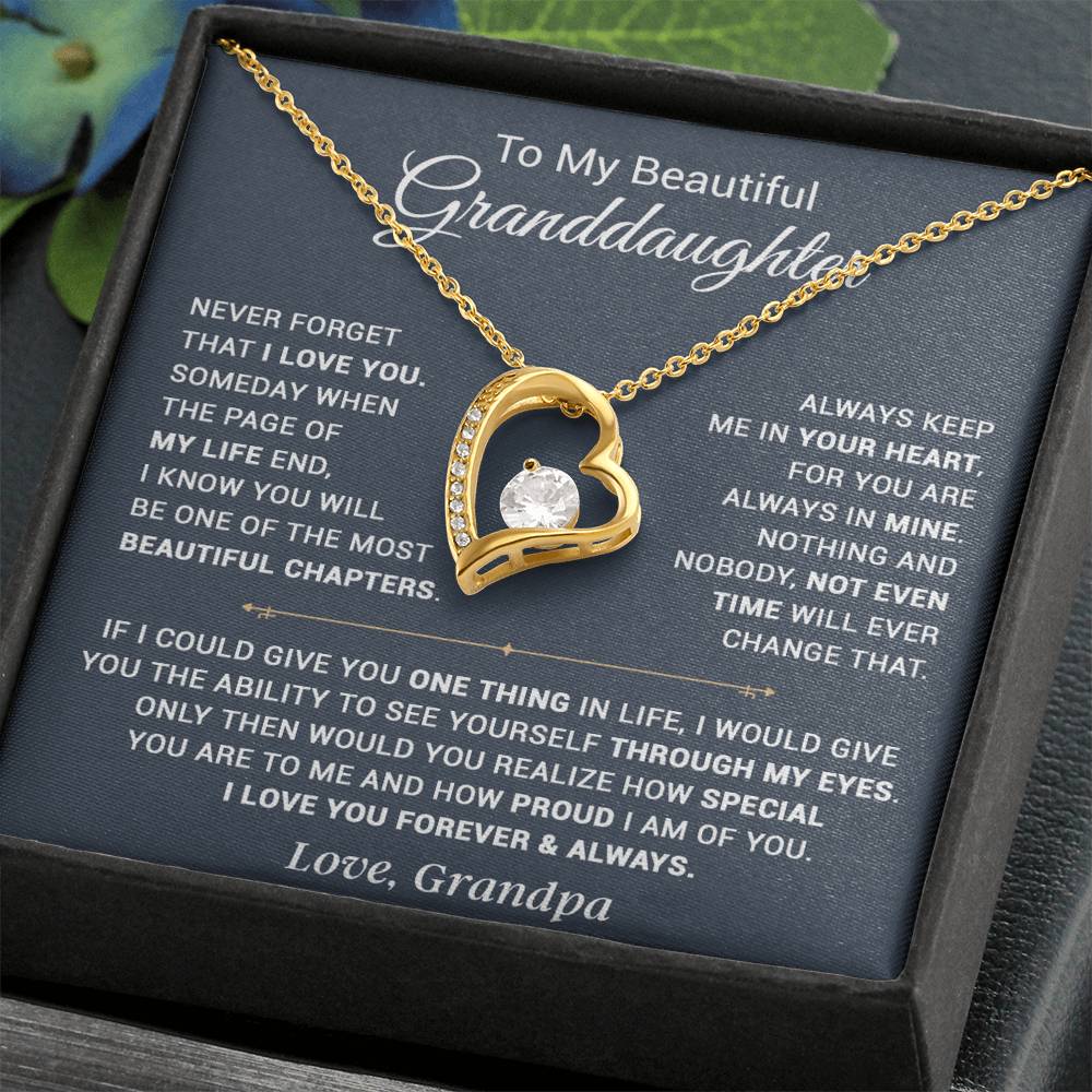 To My Granddaughter Necklace, Xmas Birthday Gift For Granddaughter From Grandpa 13_9