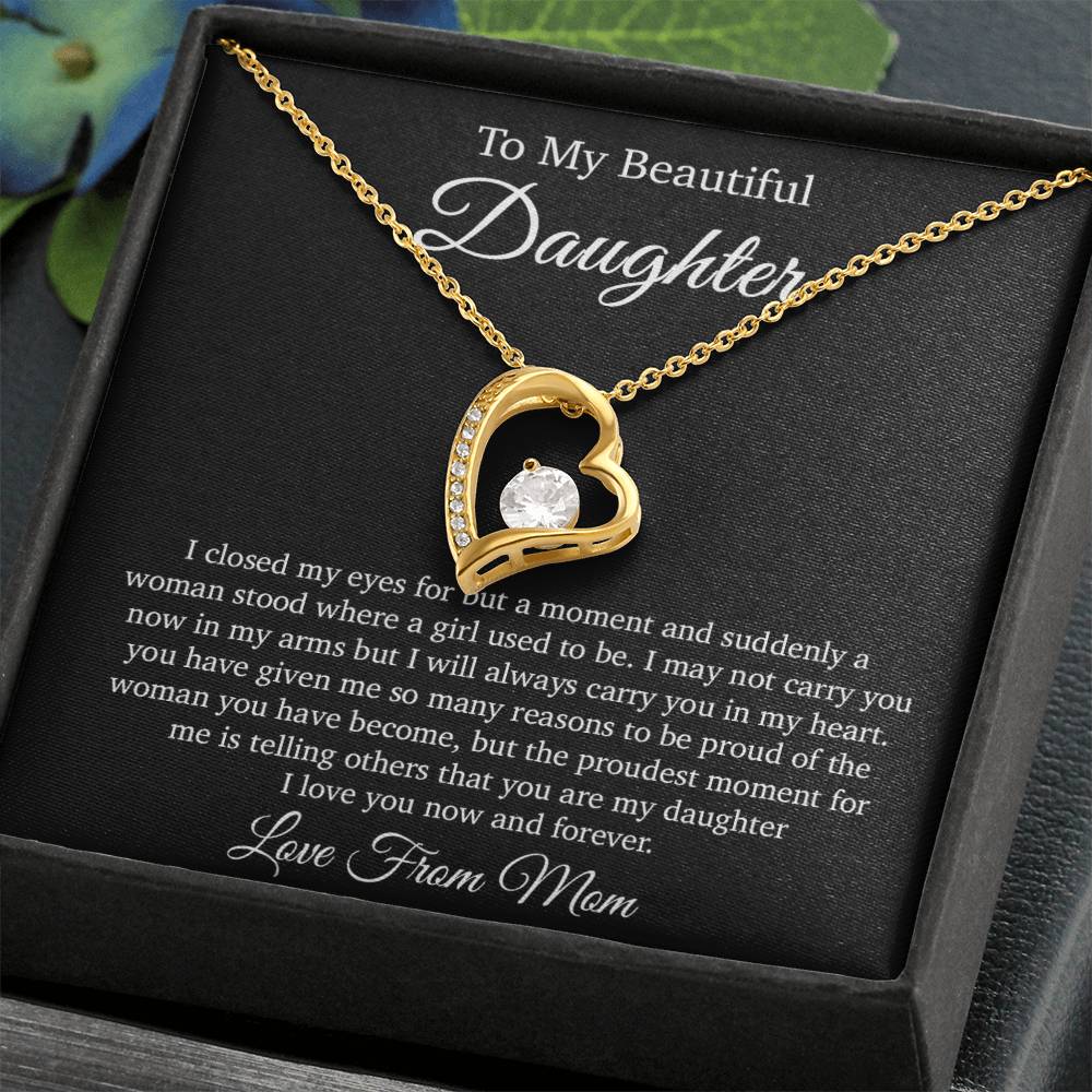 To My Daughter Necklace, Daughter Gift, Daughter Gift From Mom, Birthday Gift For Daughter