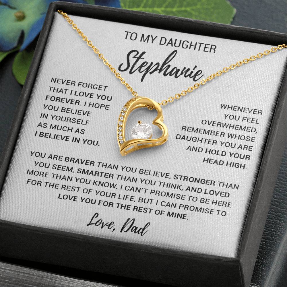 Custom To My Daughter Necklace from Dad, Father Daughter Necklace,  Gift From Dad
