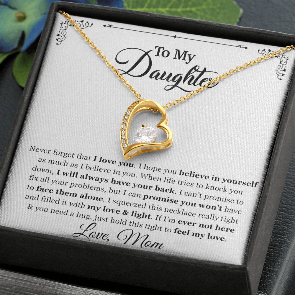 To My Daughter Necklace, Gift for Daughter from mom, Daughter Father Necklace