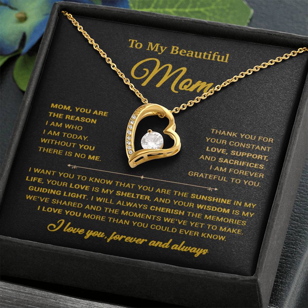 To My Mom Necklace, Sentimental Mother's Day Gift For Mom From Son 31_3_Gold