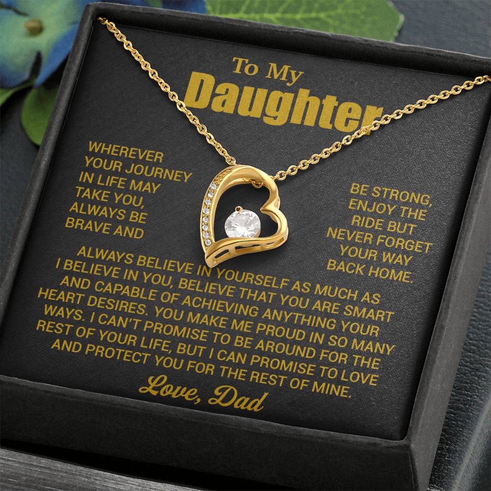 To My Daughter Necklace, Daughter Father Necklace, Daughter Gift From Dad 31_7_Gold