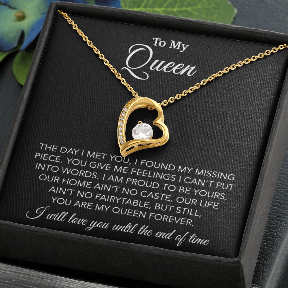To My Queen Necklace, Anniversary Gift For Wife, Girlfriend Necklace, Birthday Gift For Wife 14_2