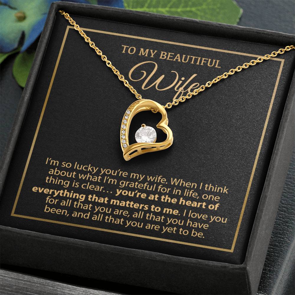To My Wife Necklace, Vanlentines Gifts For Women, Anniversary Gift For Wife 5_1_Gold