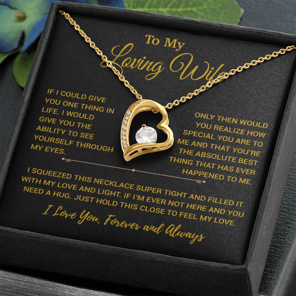 To My Loving Wife Necklace, Vanlentines Gifts For Women, Anniversary Gift For Wife