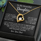 To My Daughter Necklace, Gift for Daughter from Dad, Father Daughter Necklace  22_5_Black