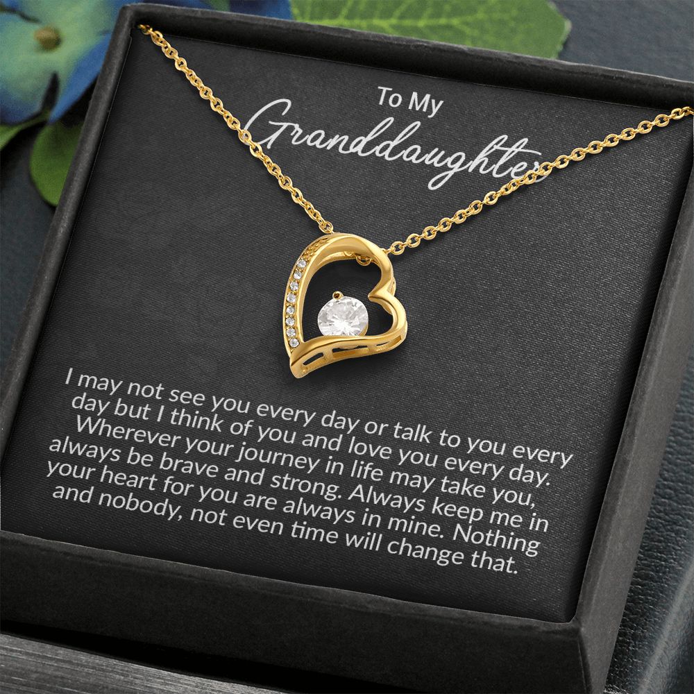 To My Granddaughter Necklace, Granddaughter Gift, Granddaughter Birthday Gift, Graduation Gift for Granddaughter