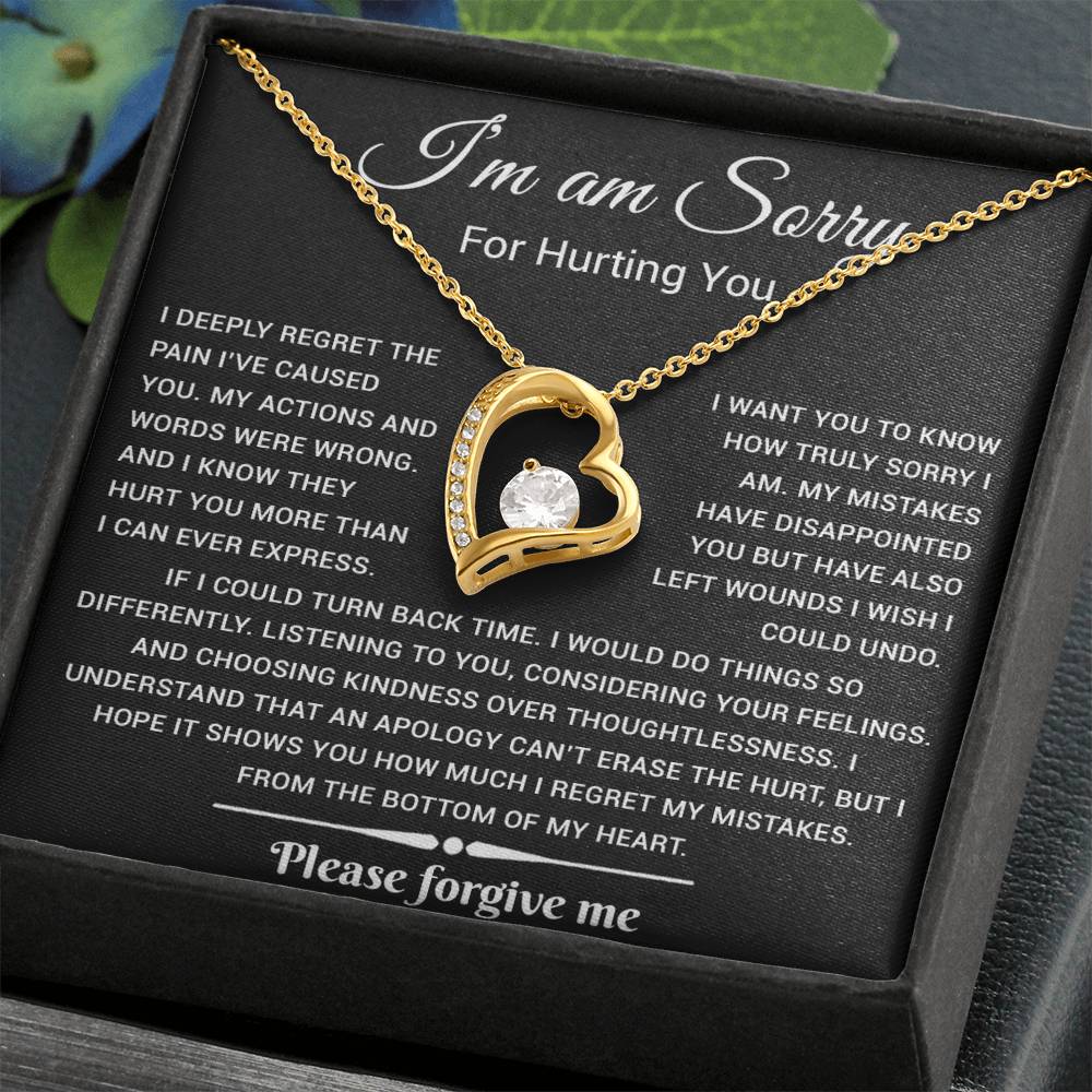 I'm Sorry Gift For Wife Necklace, Sorry Gift for Girlfriend, Forgiveness Gift For Her 25_5_Black