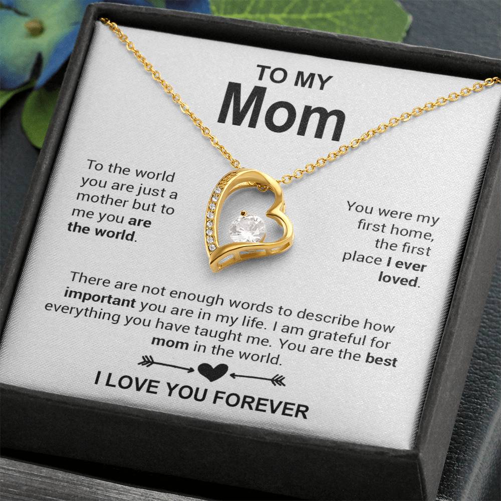 To My Mom Necklace, Mother's Day Gift, Anniversary Gift Valentines Gift