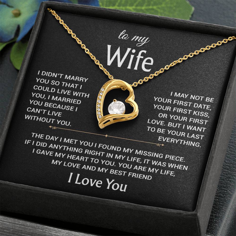 To My Wife Necklace, Christmas Gifts For Women, Anniversary Gift For Wife 16_12_Black