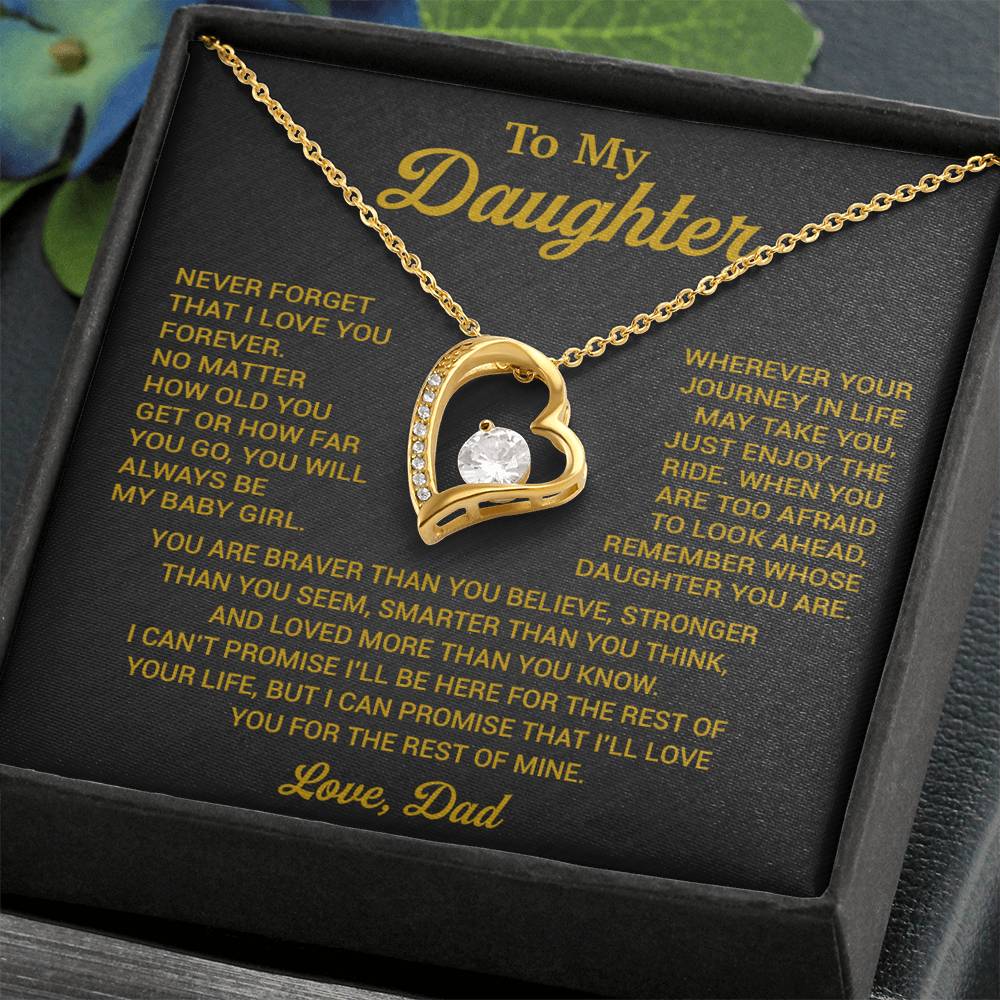 To My Daughter Necklace, Daughter Father Necklace, Daughter Gift From Dad 20_8_Gold