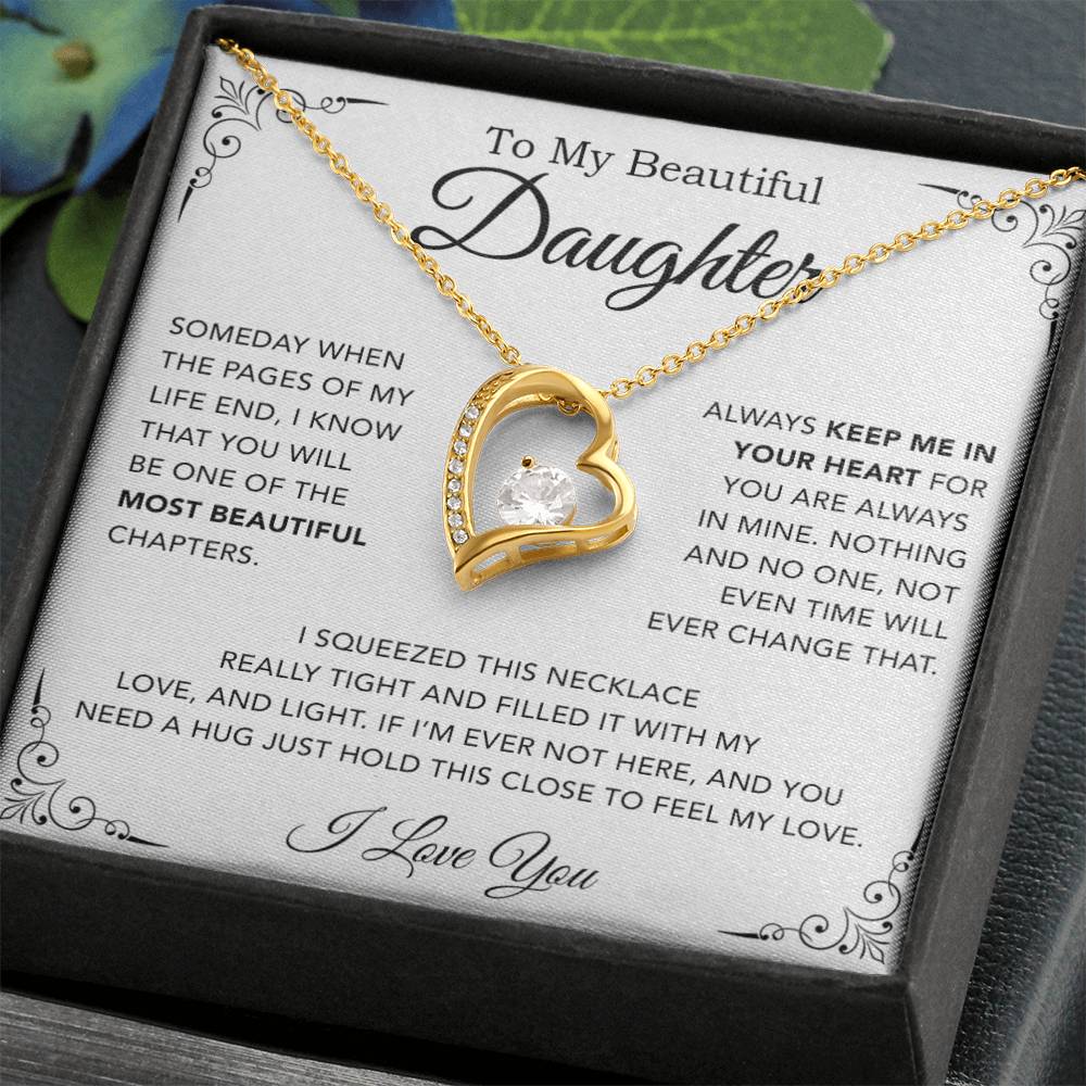 To My Daughter Necklace, Gift from Mother Father Daughter, Birthday Christmas Gift
