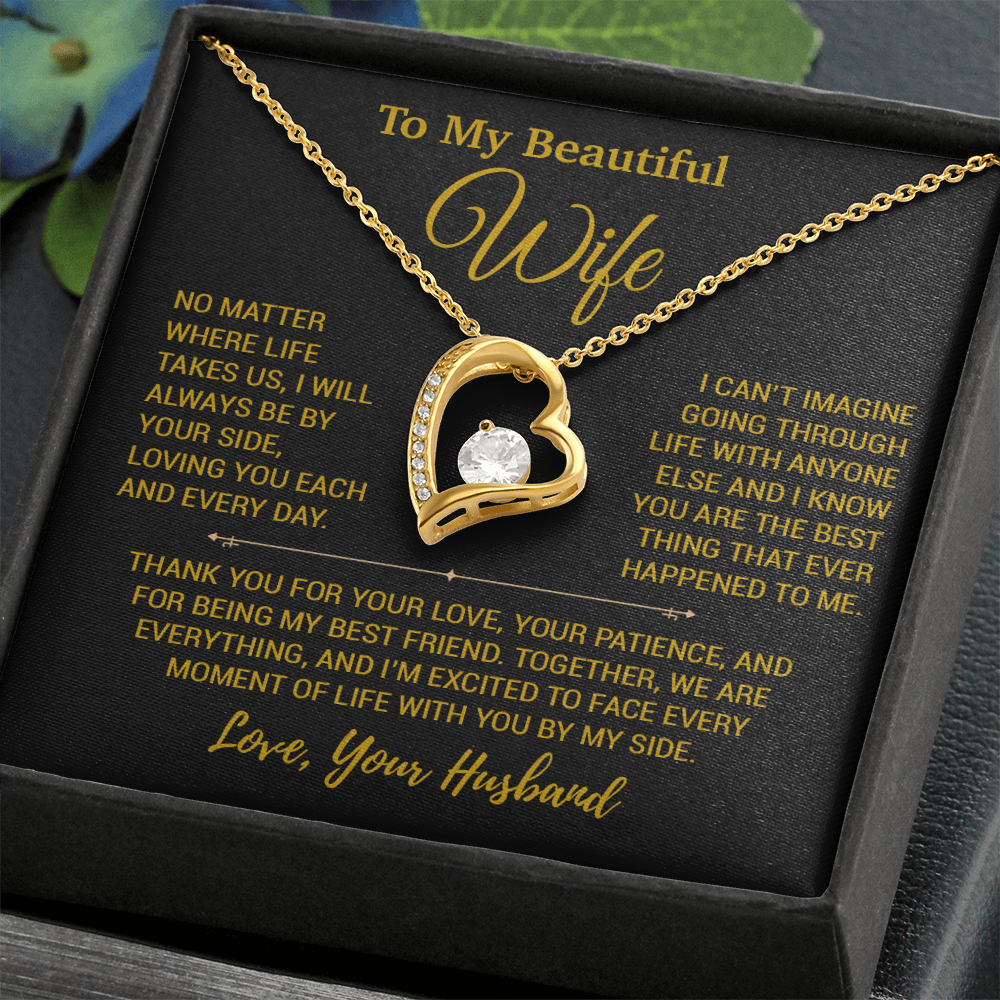 To My Wife Necklace, Christmas Gifts For Women, Anniversary Gift For Wife 26_12_Gold