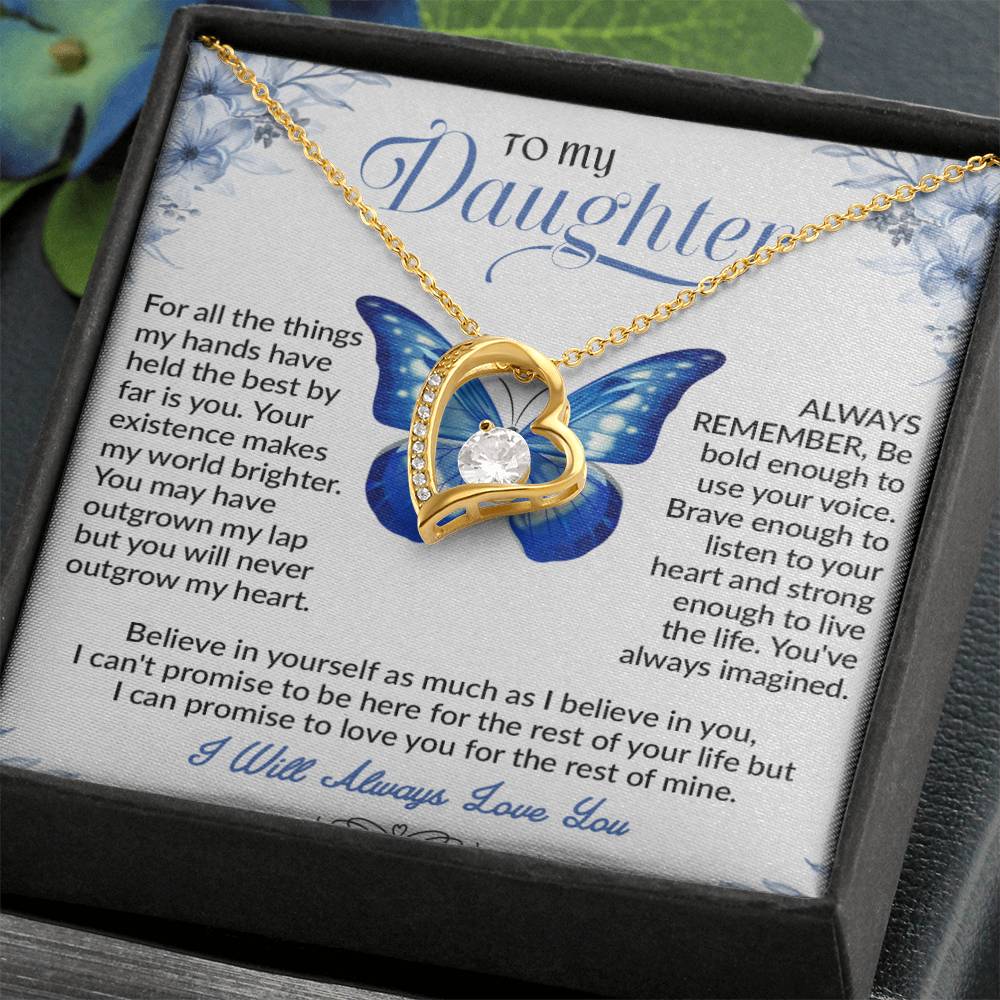To My Daughter Necklace, Daughter Father Necklace, Daughter Gifts from Dad