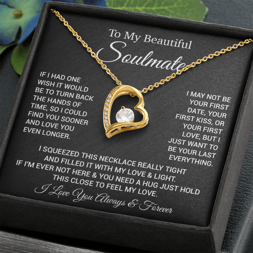 To My Soulmate Necklace, Gift For Soulmate, Anniversary Gift, Christmas Gift 24_2_Black