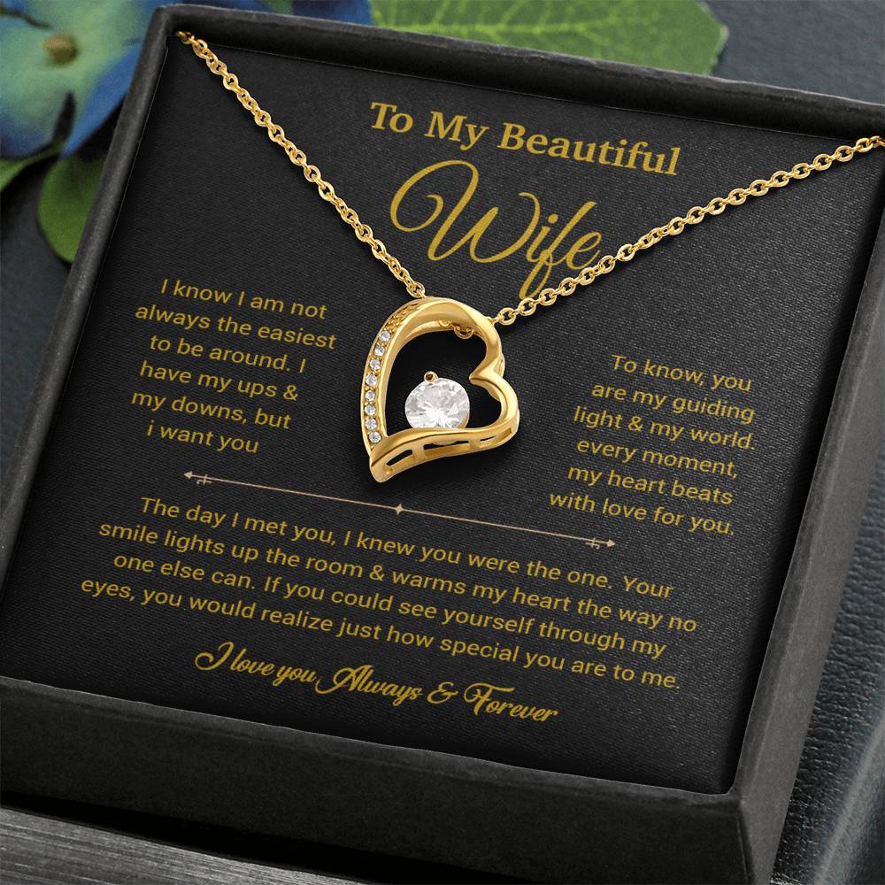 To My Wife Necklace, Gift For Wife, Anniversary Gift For Wife, Necklace For Wife 5_6_Gold