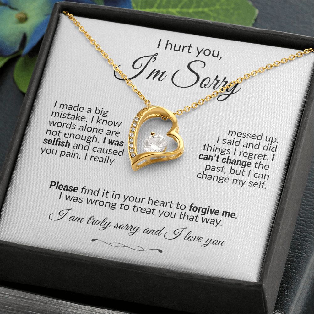 Forgive me Necklace, Apology Jewelry, Sorry Gift Wife, Sorry Gift Girlfriend, Sorry Gift Friend, Sorry Gift