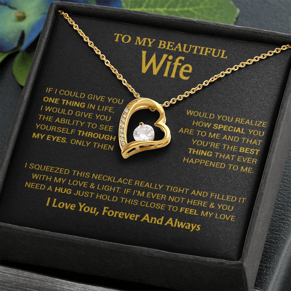 To My Wife Necklace, Christmas Gifts For Wife, Anniversary Cute Gift For Wife_23_8_Gold